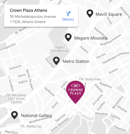 Crowne Plaza χάρτης